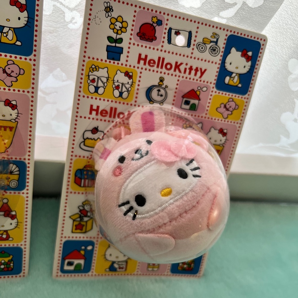 ⭐️ 4/$7 Sanrio Hello Kitty Bunny Squish Plush Keychain